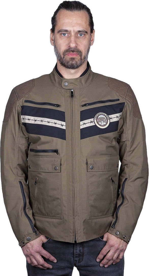 Helstons Sand waterproof Motorcycle Textile Jacket Khaki XXL Figure 8