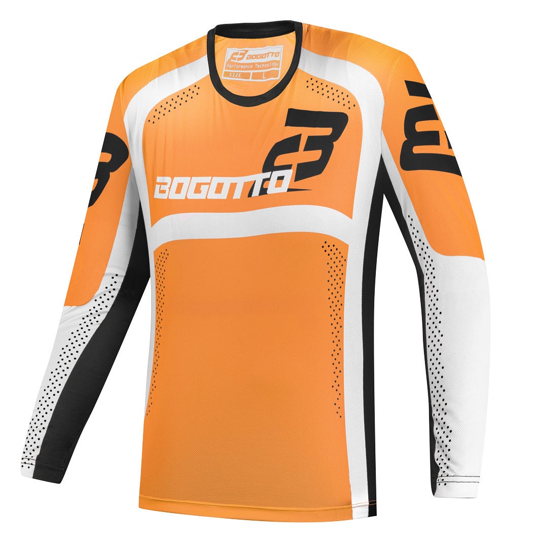 Bogotto Ares-MTN Motocross trøje sort/orange/hvid L Figur 1