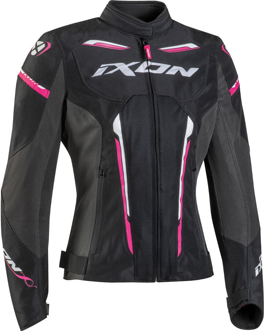 Ixon Striker WP Damen Motorrad Textil Jacke schwarz/rot/anthrazit XXL Abbildung 1