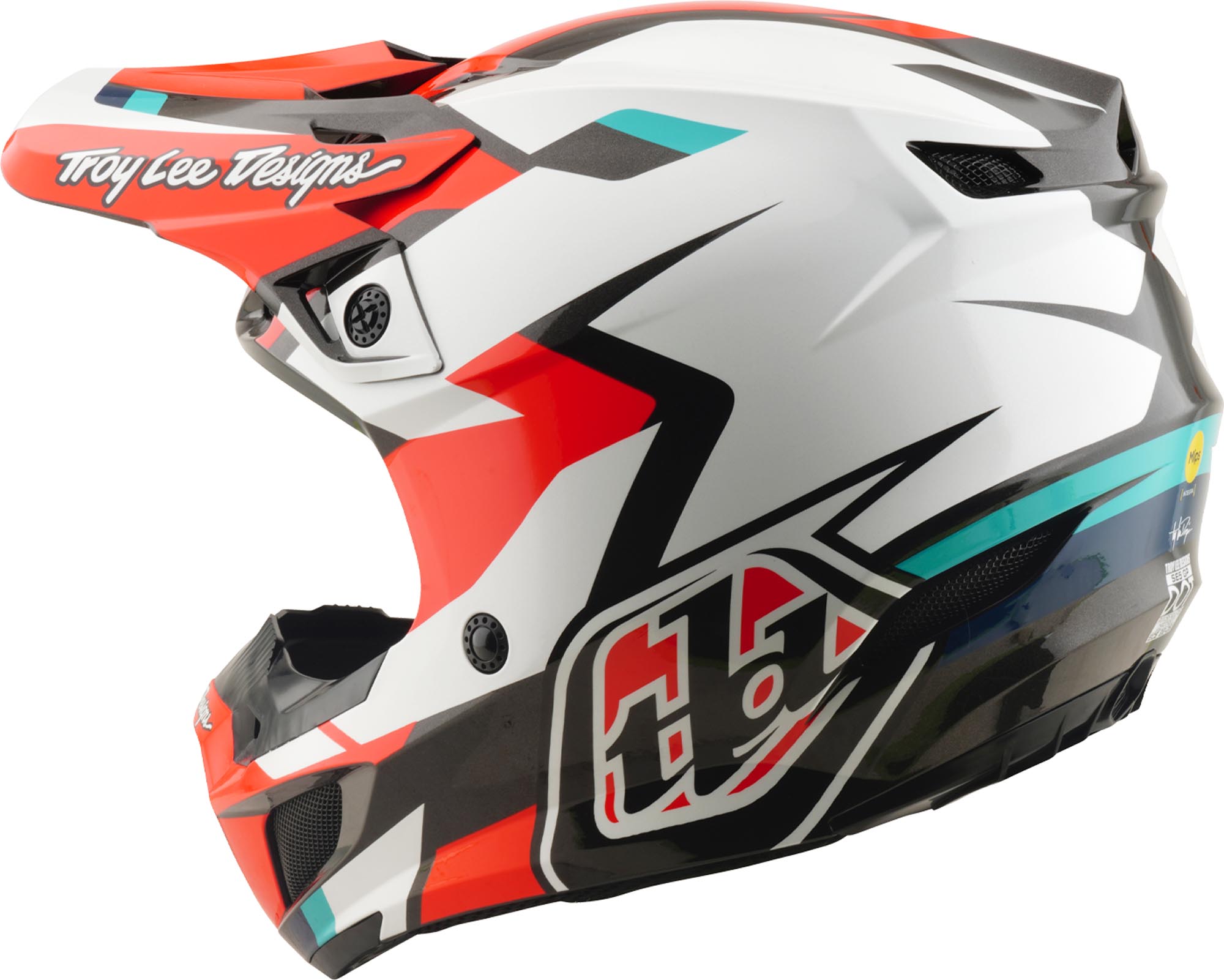Troy Lee Designs SE5 Polycarbonate MIPS Roamer Capacete de Motocross vermelho/branco L (58/59) Figura 6