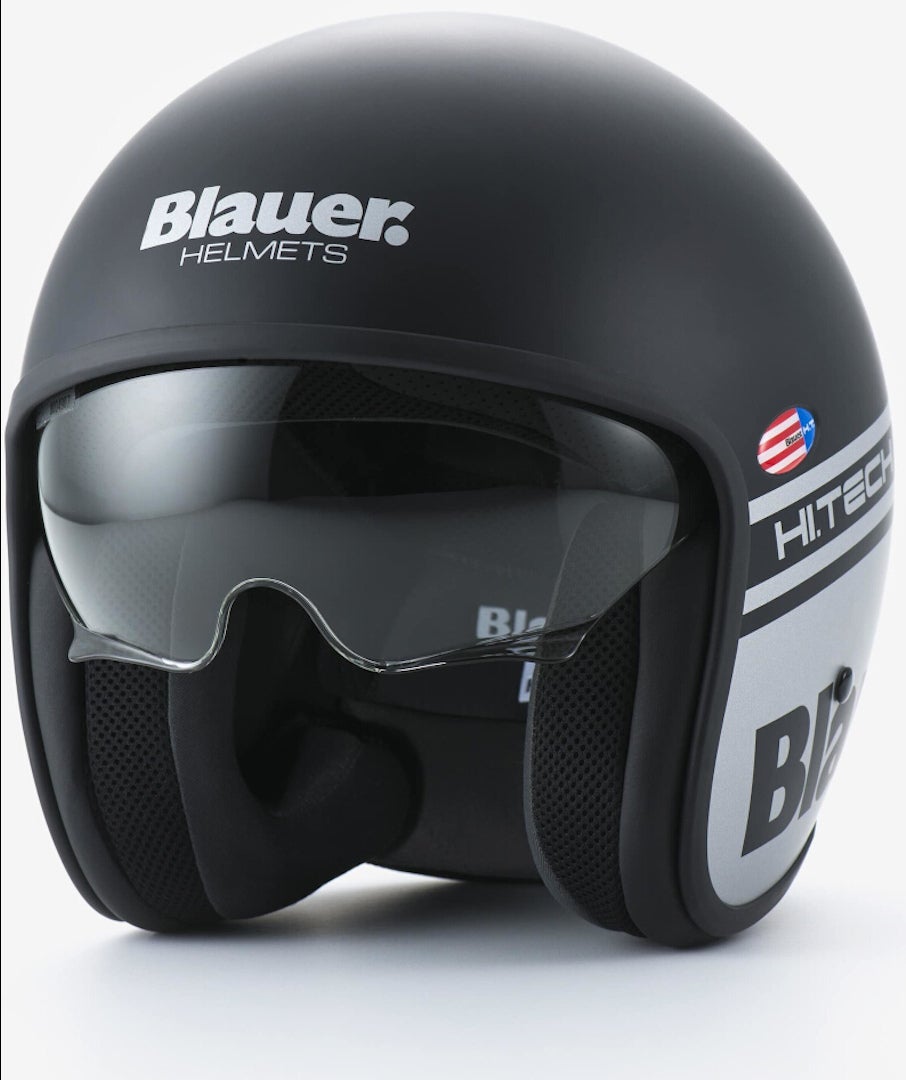 Blauer Pilot 1.100 Capacete a jato preto fosco/branco L (59/60) Figura 1