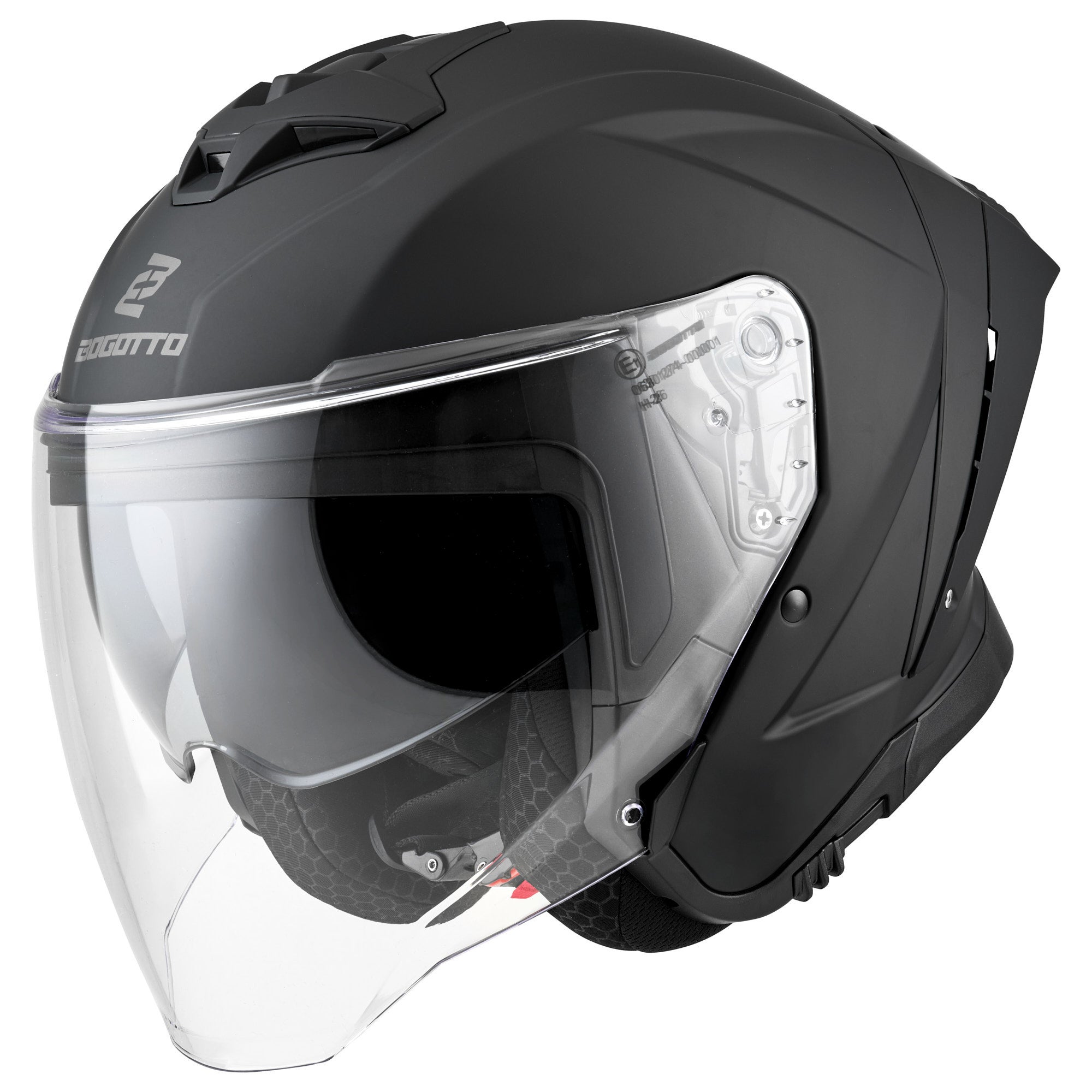 Bogotto H599 Casco a reacción Black Matt M (57/58) Figura 1