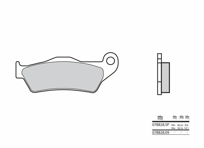 Brembo S.p.A. Vägbromsbelägg sintrad metall - 07BB28SP Figur 2