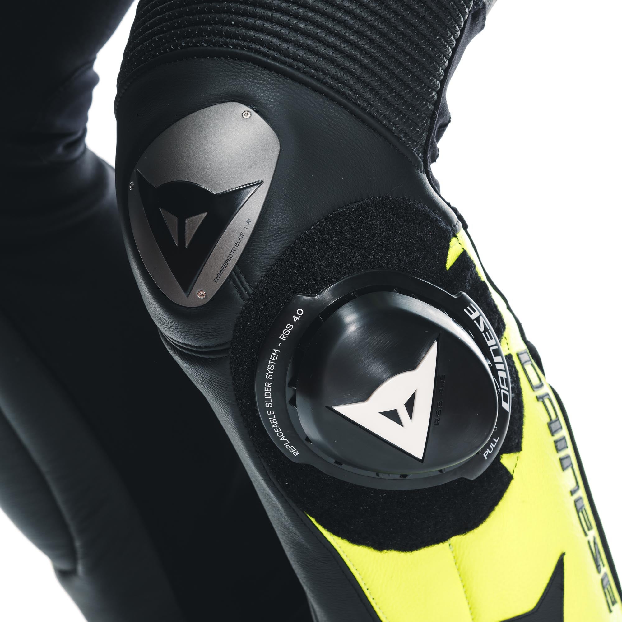 Dainese Misano 3 D-Air Airbag 2.0 perforated One Piece Motorcycle Leather Suit black/grey/yellow 56 Figure 14