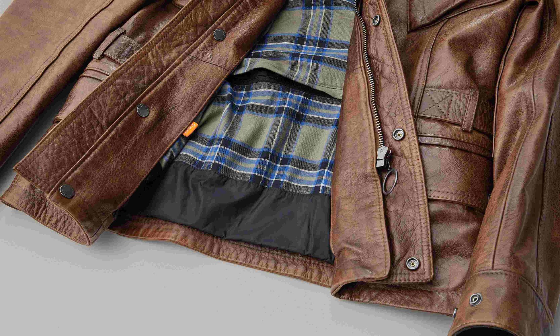 Belstaff Turner Motorcycle Leather Jacket brown L Figure 4