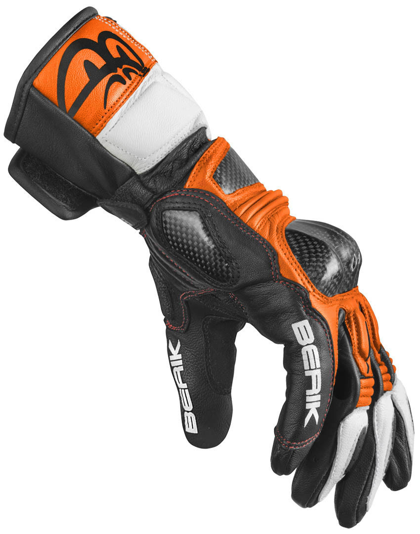 Berik Namib Pro Motorcykel handsker sort/hvid/orange M Figur 2
