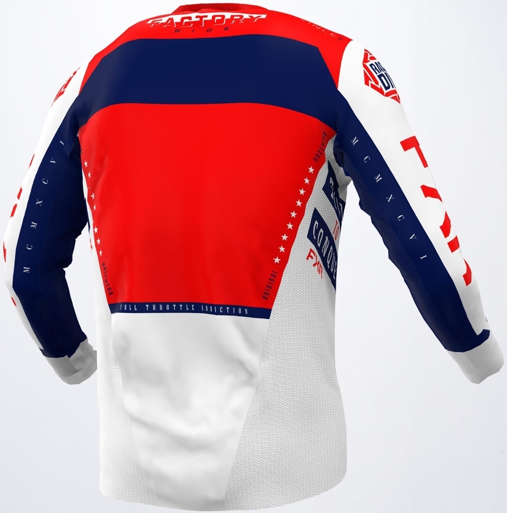 FXR Podium Gladiator Maglia Motocross bianco/blu/rosso M Figura 2