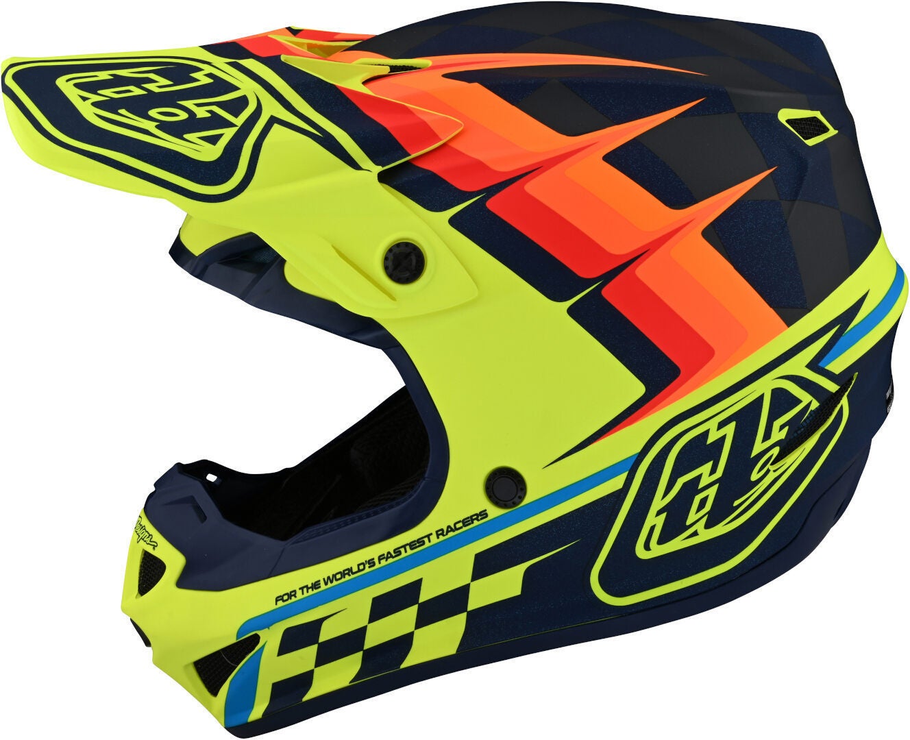 Troy Lee Designs SE4 Warped Polyacrylite MIPS Casco Motocross giallo/arancione/rosso S (55/56) Figura 8