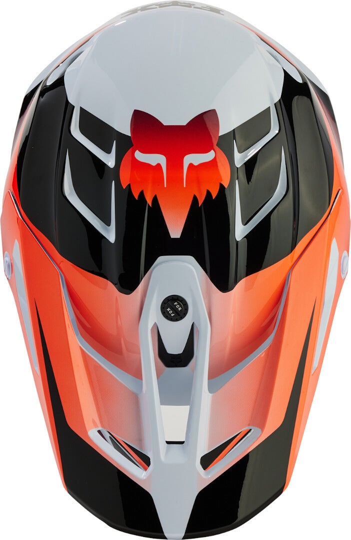 FOX V3 Streak Jeugd Motorcross helm wit/rood Y/L (52/53) Figuur 7