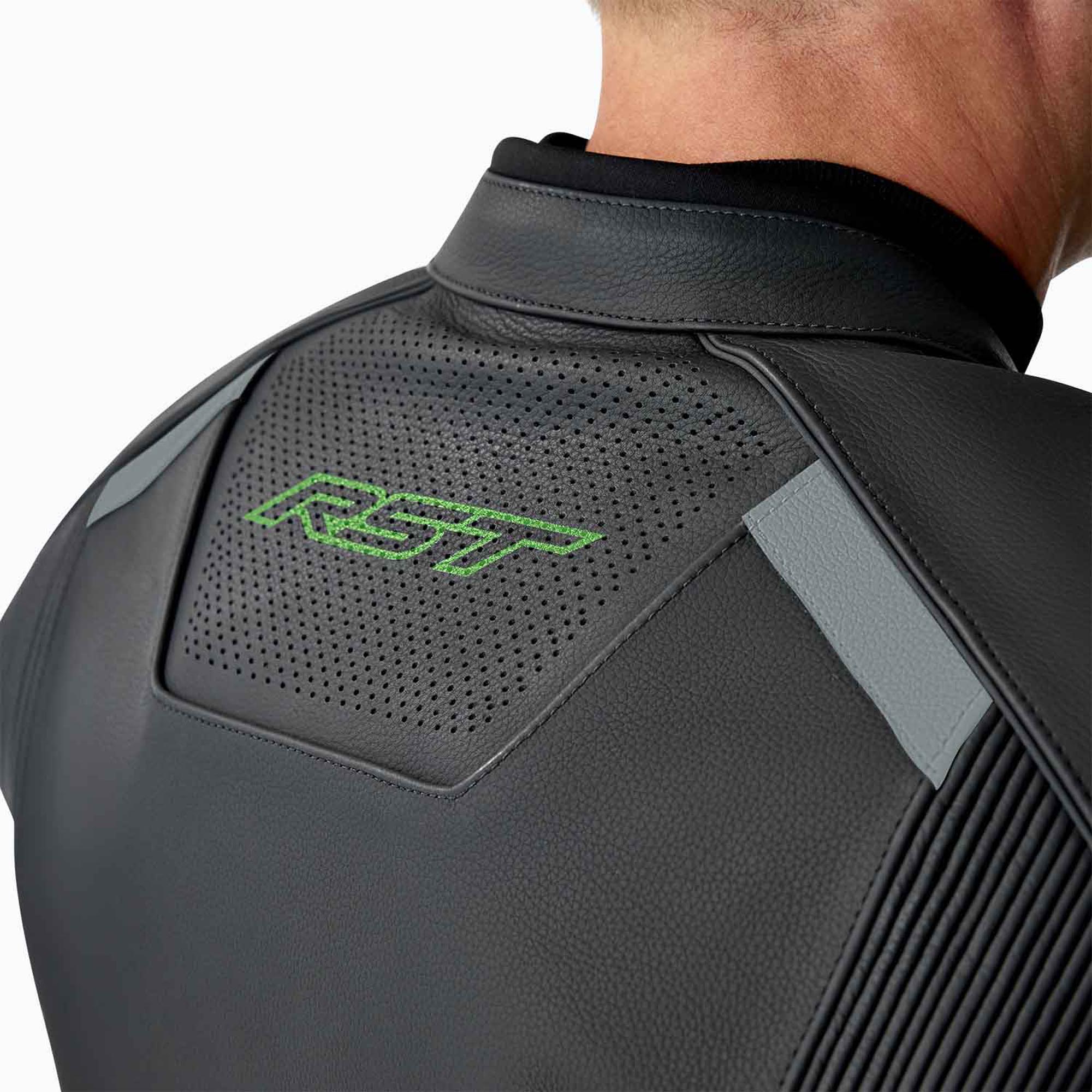 RST S1 D3O perforierte Motorrad Lederjacke schwarz/neon-grün 56 Abbildung 8