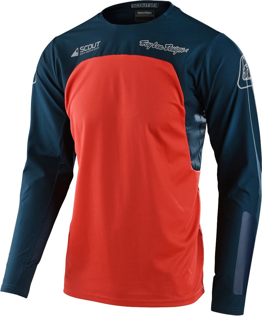 Troy Lee Designs Scout SE Systems Motocross Jersey mørkeblå/orange M Figur 1