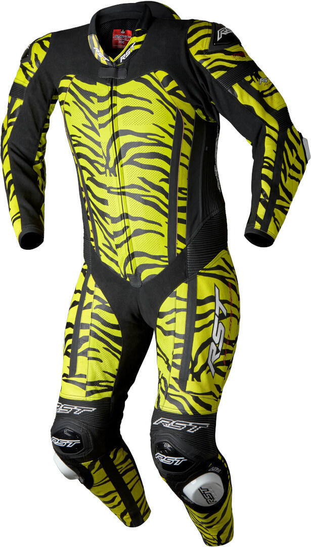 RST Pro Series Evo Airbag Ltd. Tiger Costum de piele de motocicletă One Piece negru/galben M Figura 1