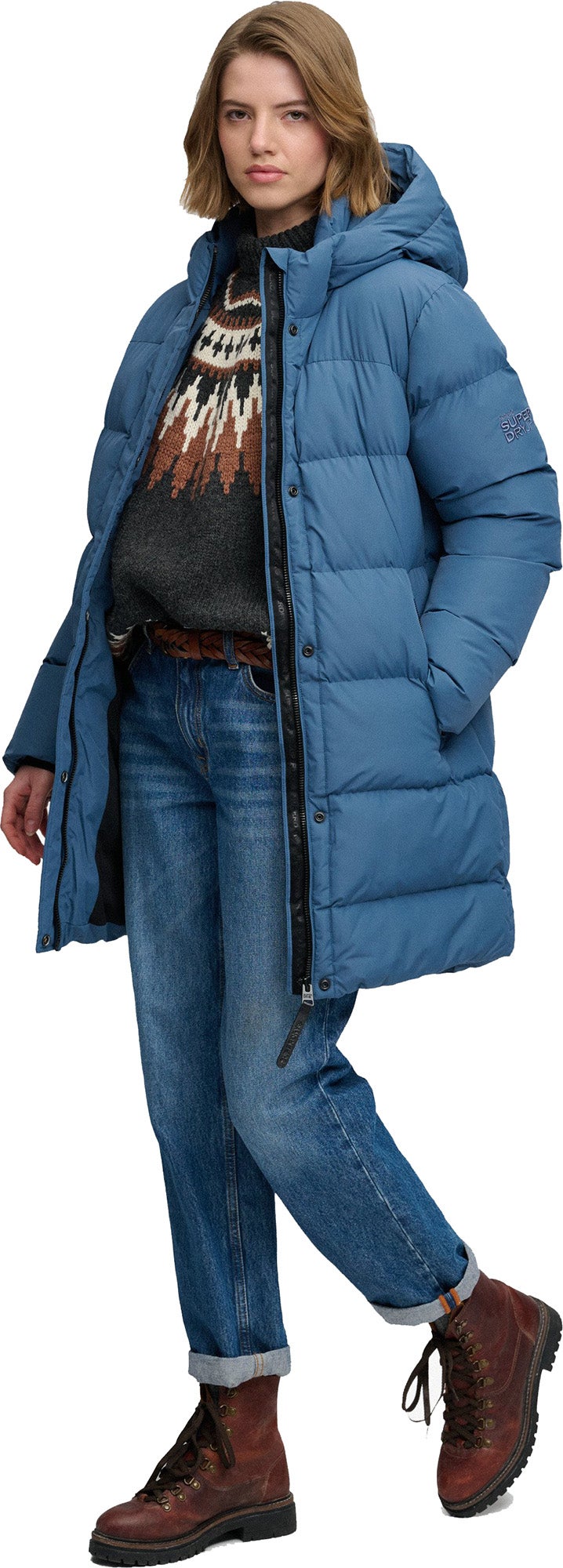 Superdry & Co Chaqueta acolchada deportiva para damas Azul S Figura 5