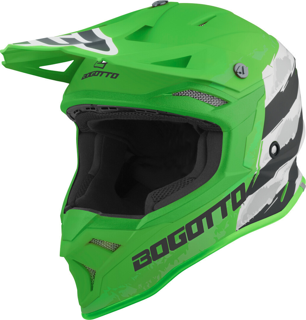 Bogotto V337 Wild-Ride Cască cu cruce verde/negru/alb XS Figura 1