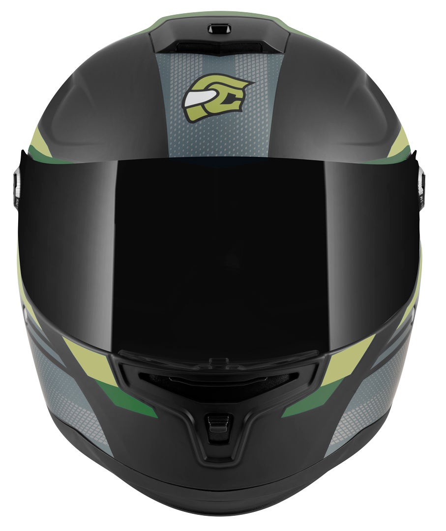 FC-Moto FF114B Zeron Casque Noir mat/vert 2XL Figure 3