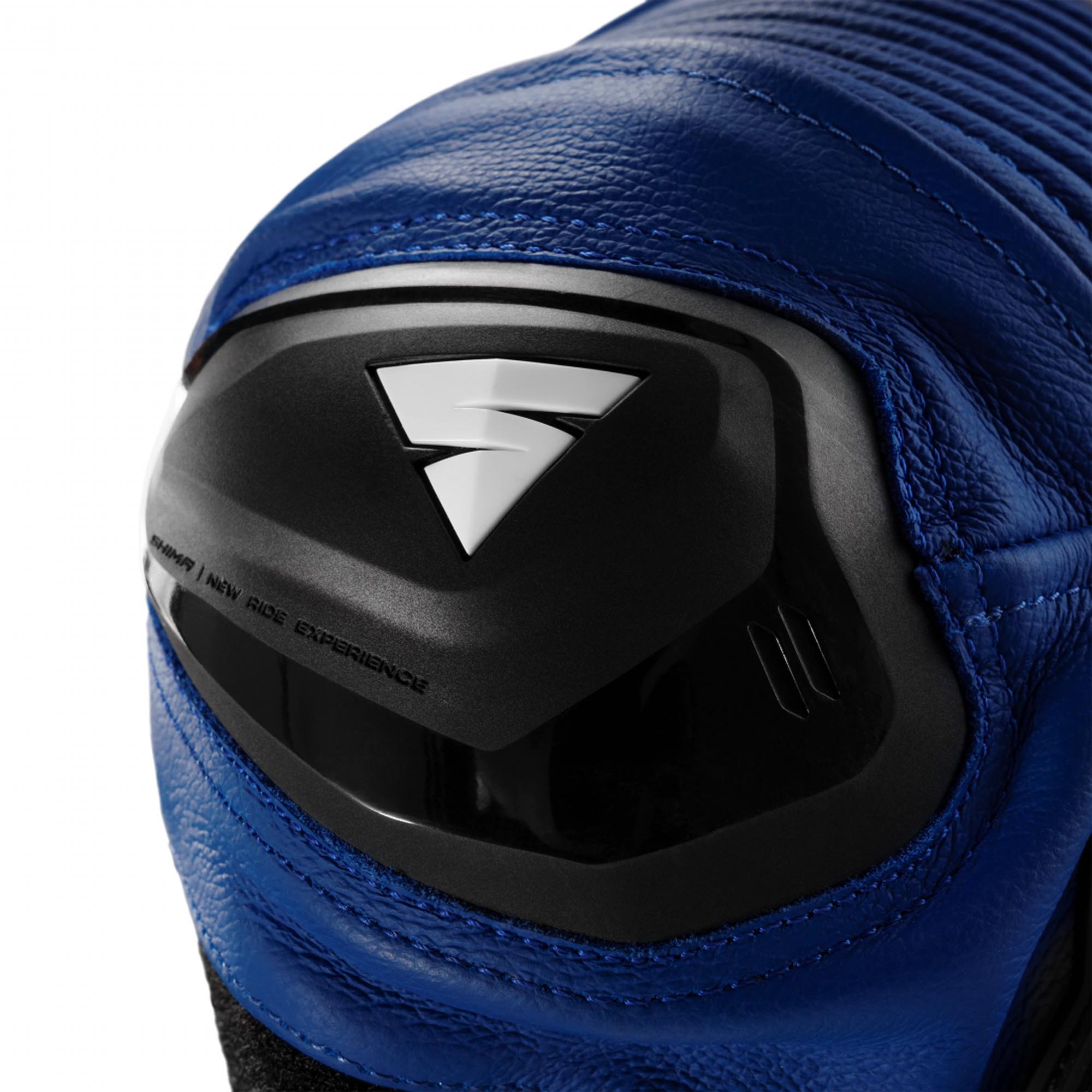 SHIMA Mission RS One Piece Motorcycle Leather Suit blue/white/red 56 Figure 18