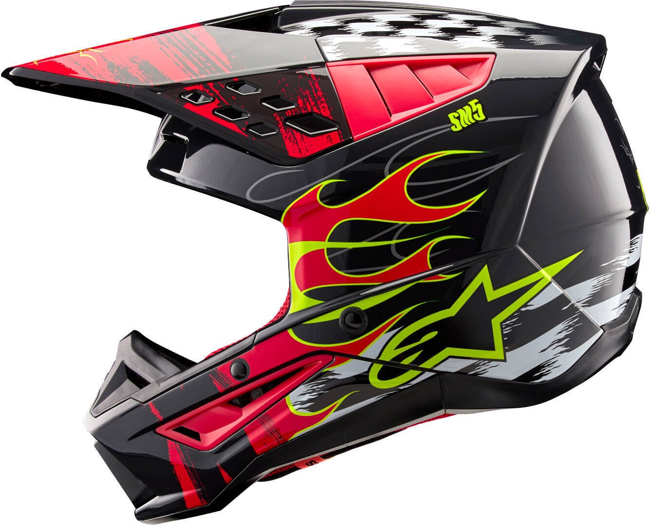 Alpinestars S-M5 Rash Motokrosová přilba šedá/červená S (55/56) Obrázek 5