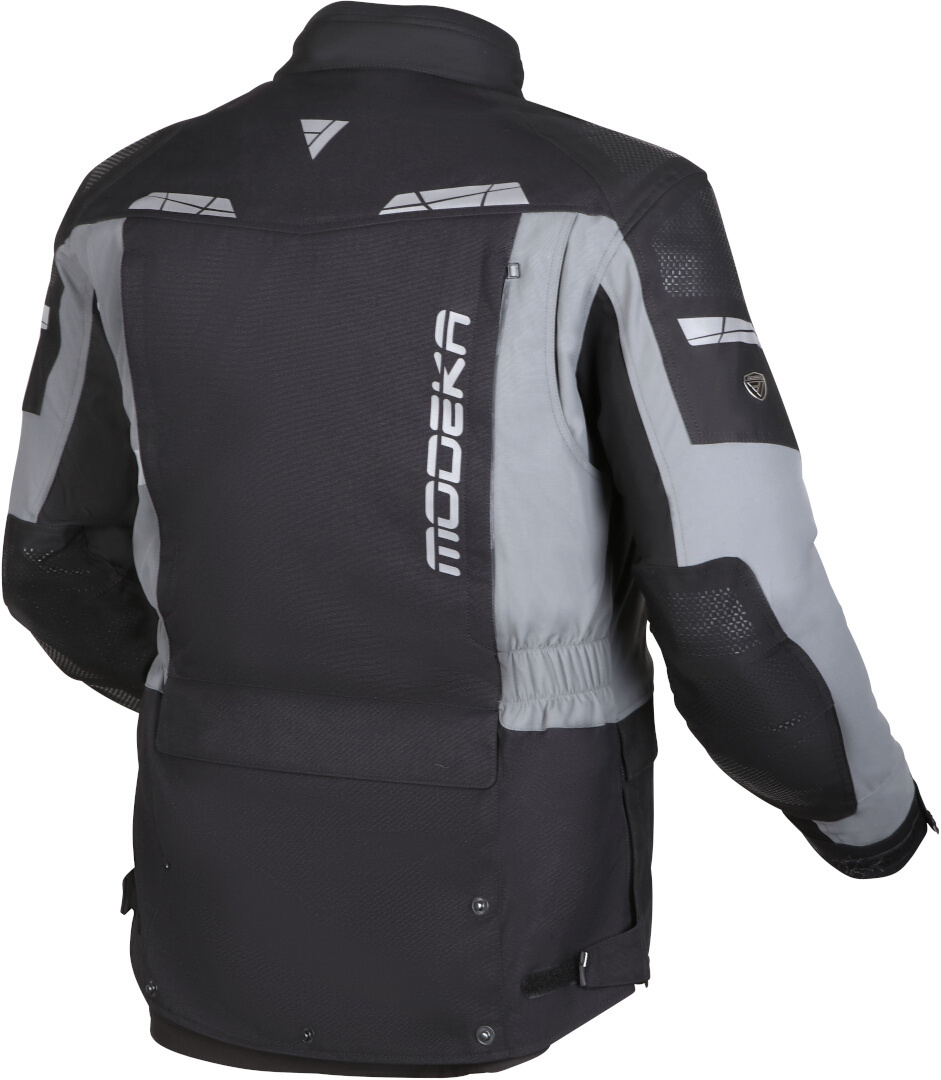 Modeka Hydron waterproof Motorcycle Textile Jacket black/grey Long L Figure 3