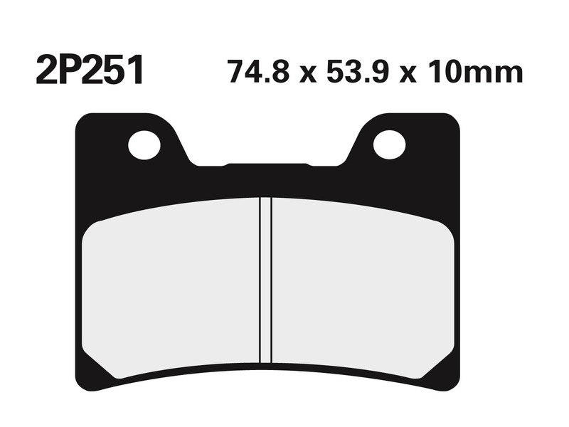 NISSIN Plăcuțe de frână metalice sinterizate pentru stradă / off-road - 2P-251ST Figura 2