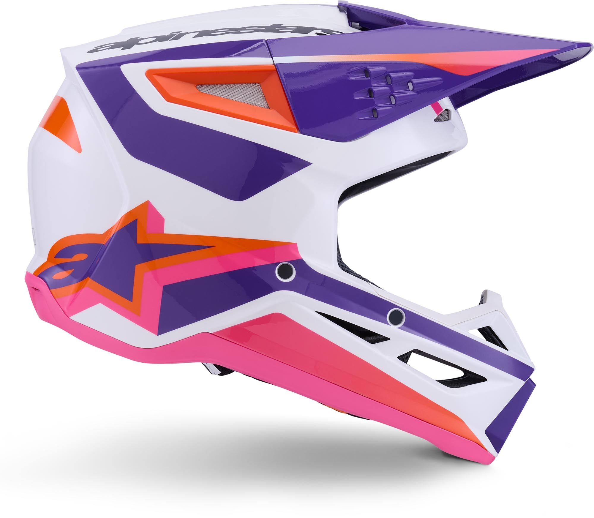 Alpinestars S-M3 Heat Motocross Helm weiß/lila M (57/58) Abbildung 5