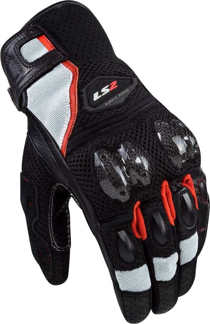 LS2 Spark II Air Mesh Motocycle Gloves black/white/red S Figure 1