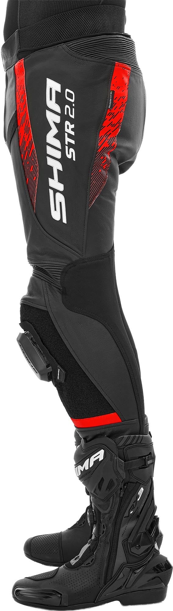 SHIMA STR 2.0 Motorcycle Leather Pants black/red/fluo-dark red 50 Figure 6