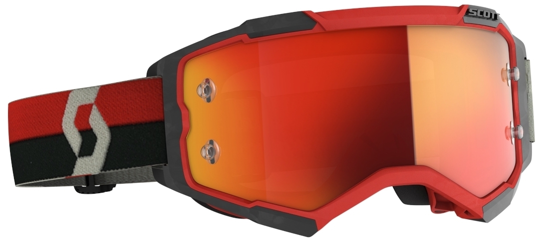 Scott Fury Chrome Ochelari de motocross Roșu/Negru Figura 1
