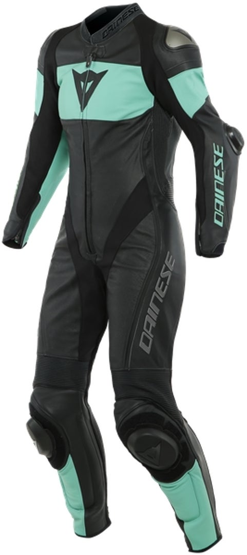 Dainese Imatra Et stykke perforeret damer motorcykel læder dragt sort/grøn 42 Figur 1
