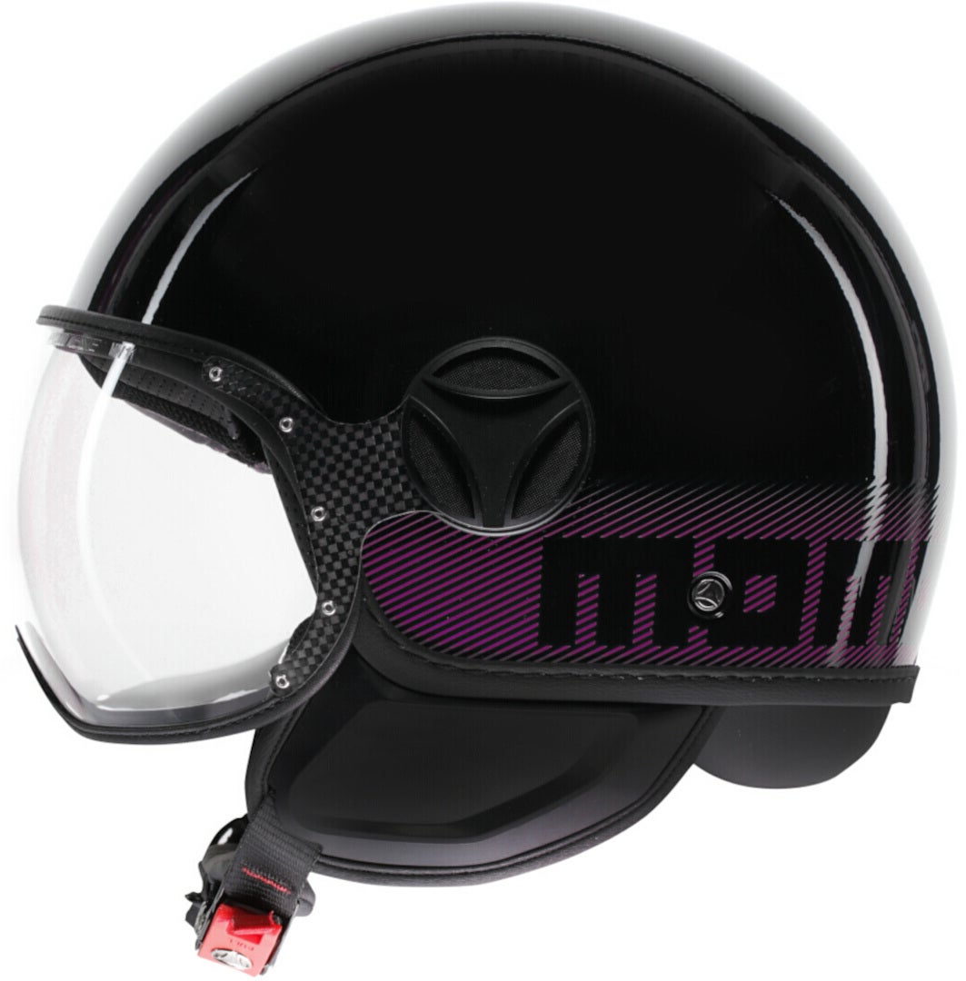 MOMO FGTR Classic Stripes Cască cu reacție Negru/roz L (59/60) Figura 4