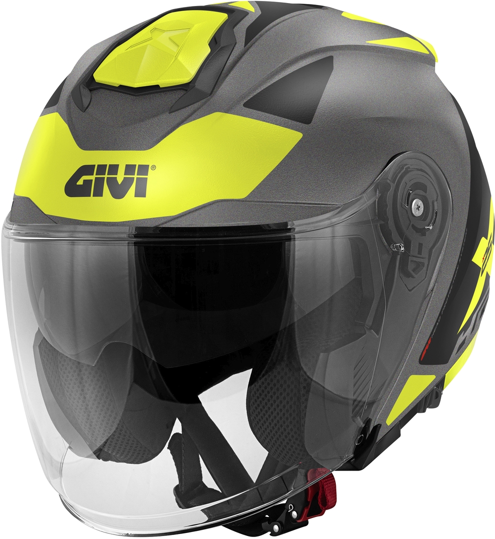 GIVI X.25 Target Jethjelm Titanium mat/sort/gul L Figur 1