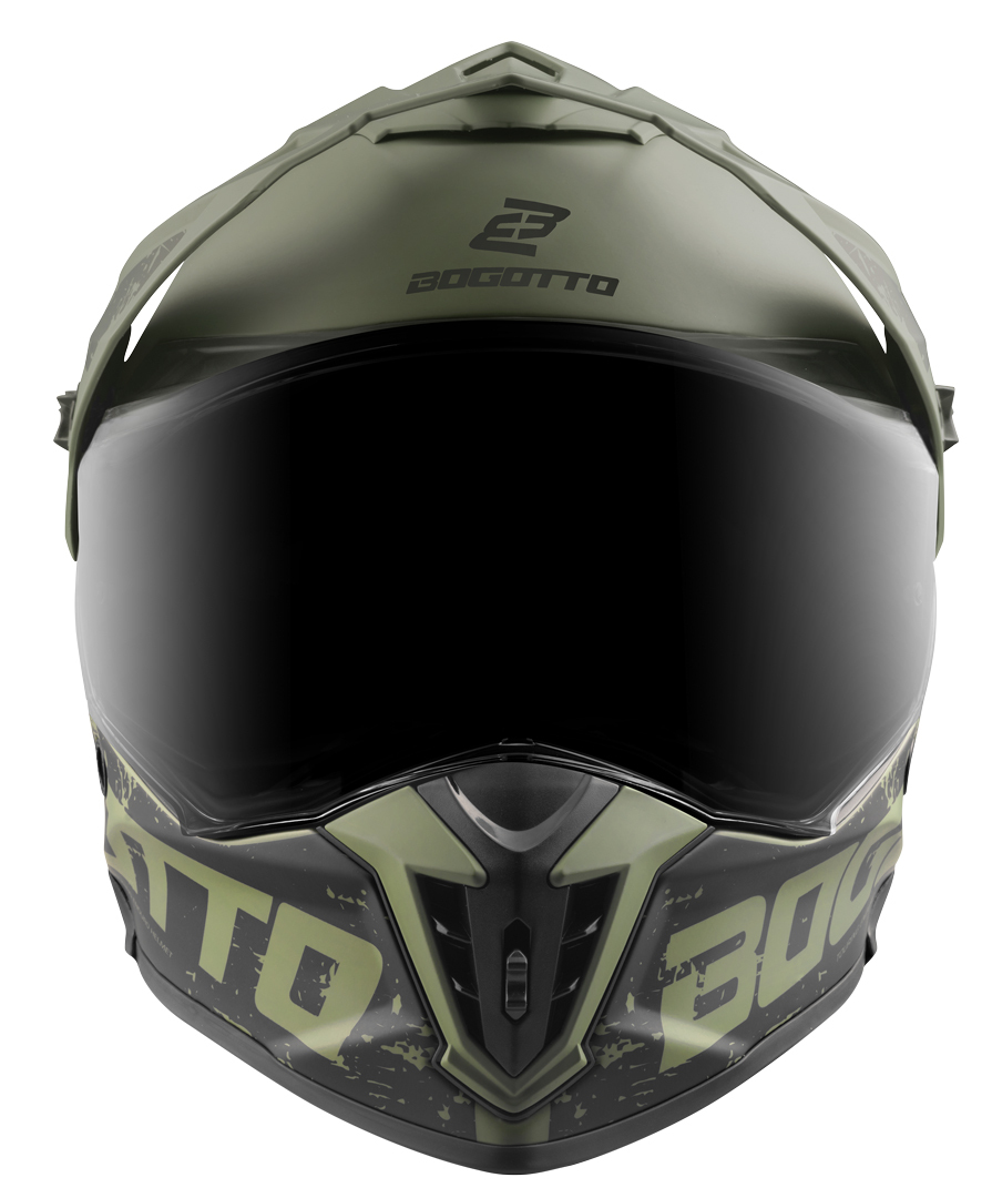 Bogotto FG-601 Duo Cască Enduro din fibră de sticlă Verde mat XXXL Figura 6