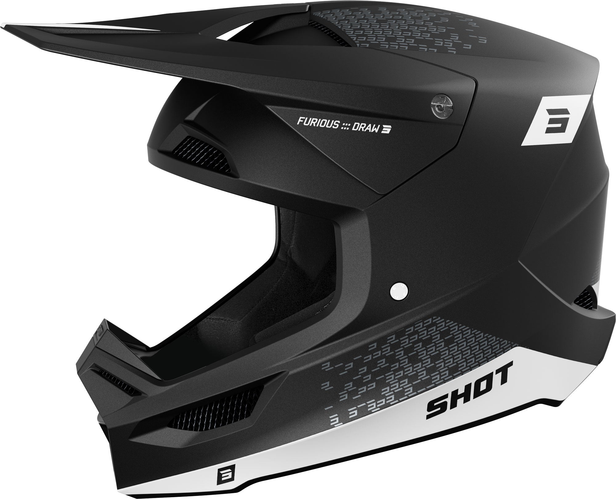 Shot Furious Draw Casco da motocross bianco opaco M (57/58) Figura 1