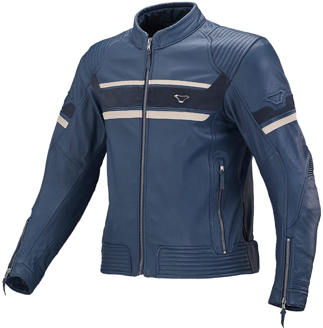 Macna Rendum Motorcycle Leather Jacket blue 50 Figure 1