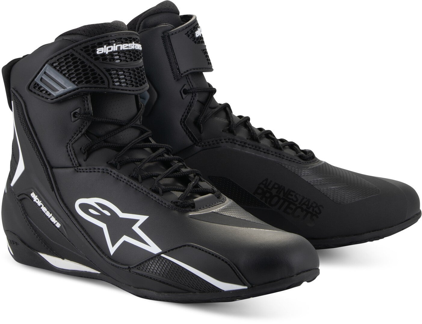 Alpinestars Faster-4 Motorcykel sko Sort/hvid 7 Figur 1