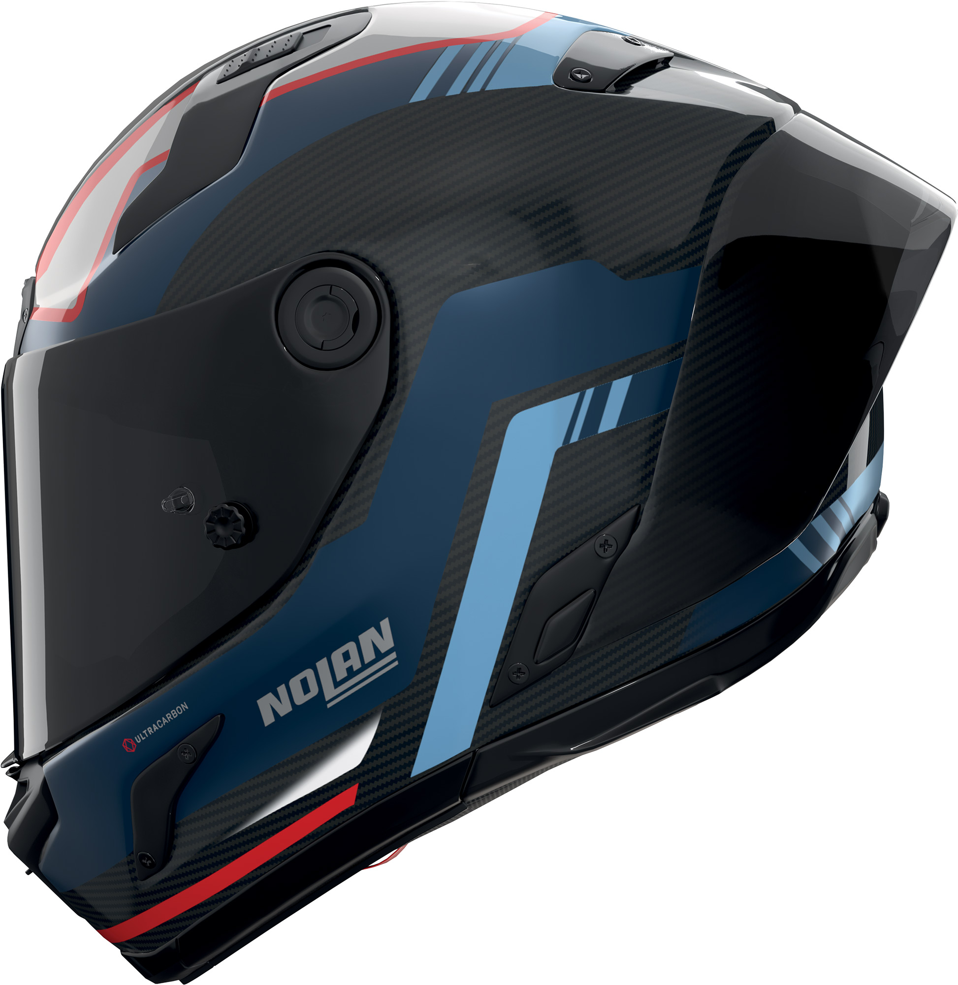 Side view of Nolan X-804 RS Ultra Carbon Piega Helmet