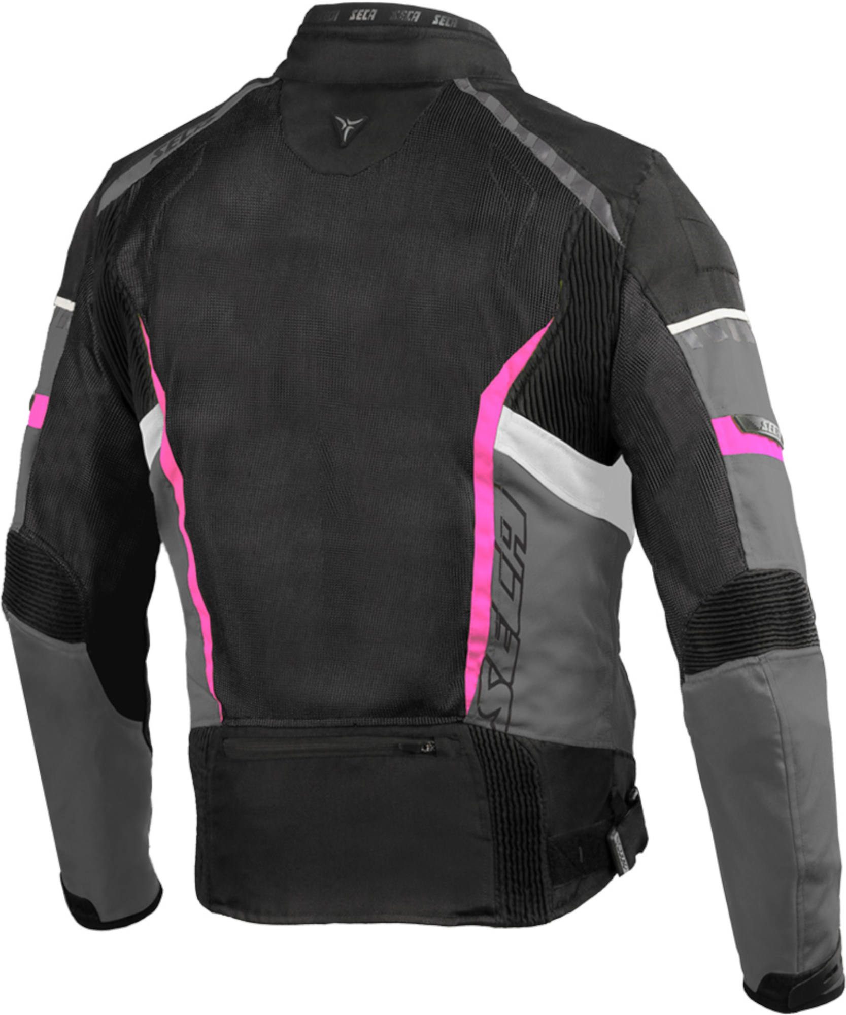 Seca Airflow II Mesh Jaqueta têxtil de motocicleta feminina preto/cinza/rosa M Figura 2