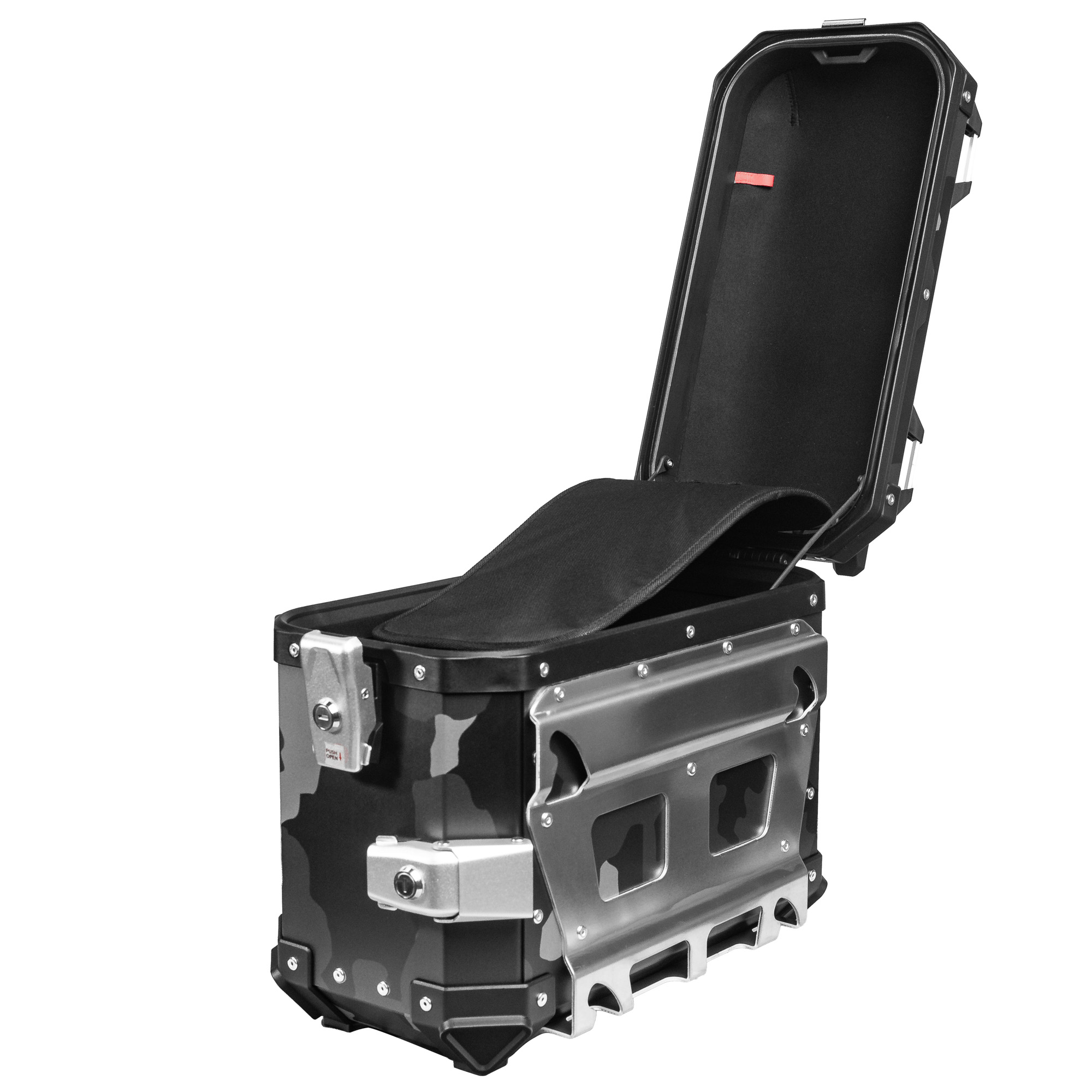 FC-Moto Terreno EVO Camo 28 L Alu Cutia laterală Camuflaj negru Legături Figura 8