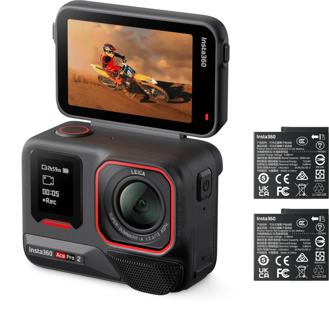 Insta360 Ace Pro 2 Dual Battery Bundle Cameră de acțiune Figura 1 Insta360 Ace Pro 2 Dual Battery Bundle Cameră de acțiune Figura 1