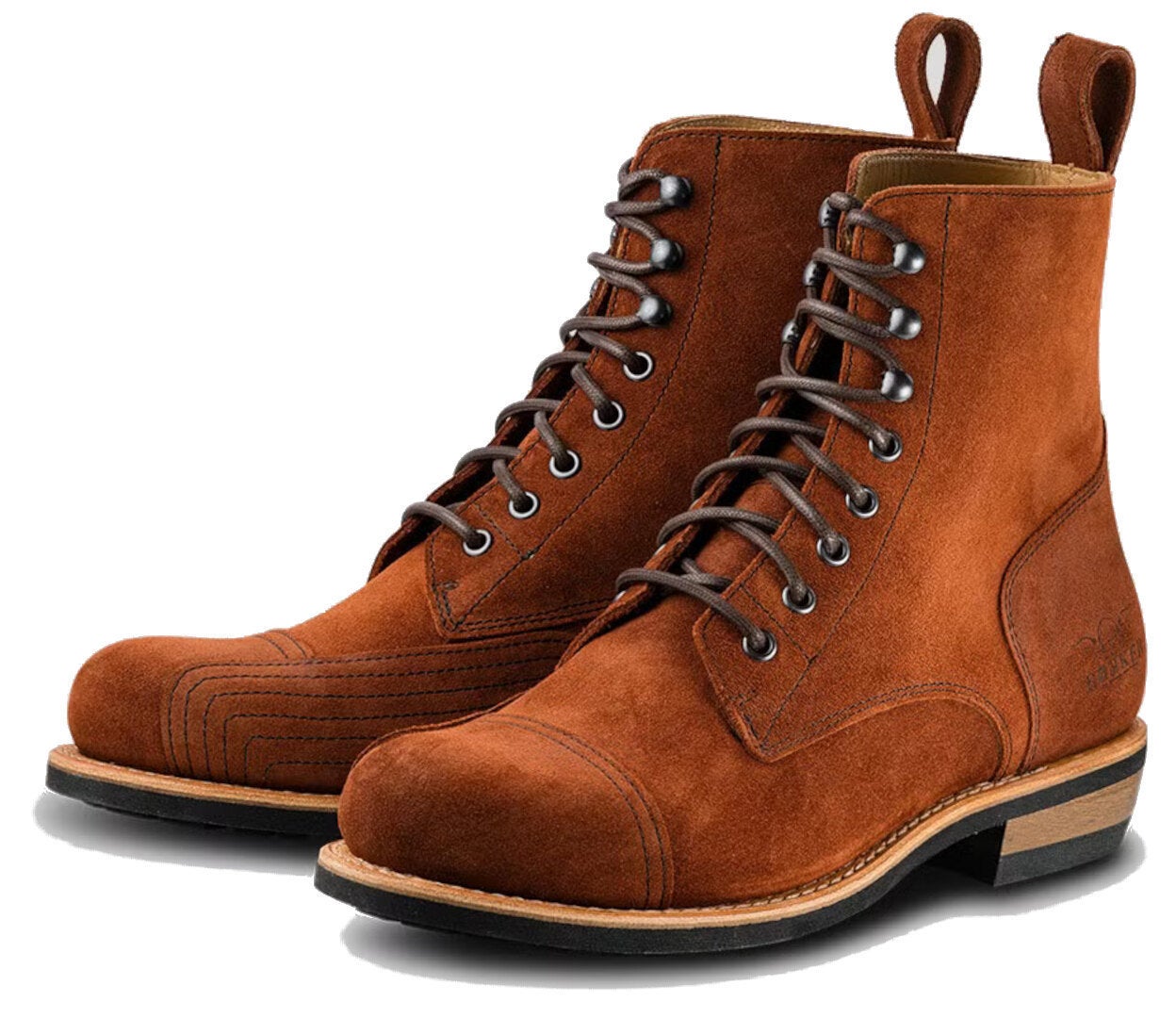 Rokker Urban Rebel Motorcycle Boots dark brown/red 44 Figure 1