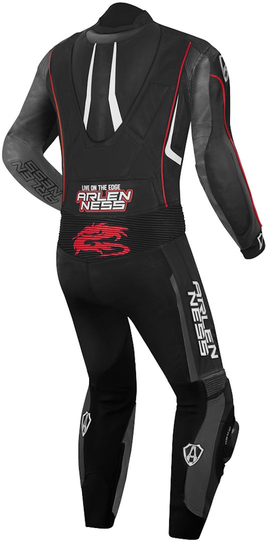 Arlen Ness Losail Completo in pelle monopezza nero/rosso/bianco 48 Figura 2