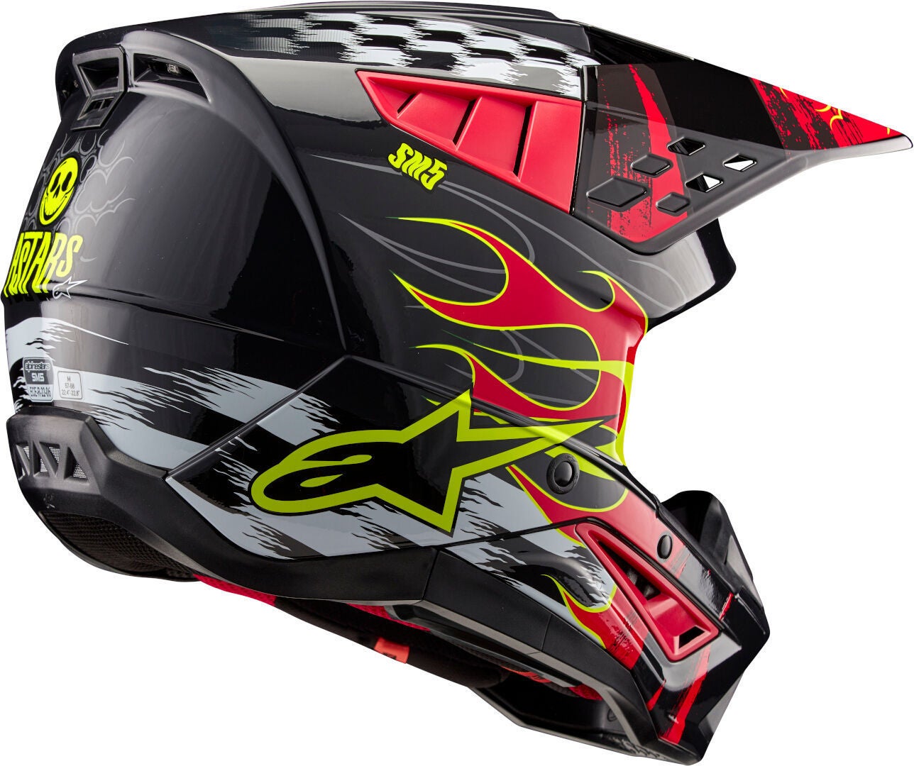 Alpinestars S-M5 Rash Motokrosová přilba šedá/červená S (55/56) Obrázek 2