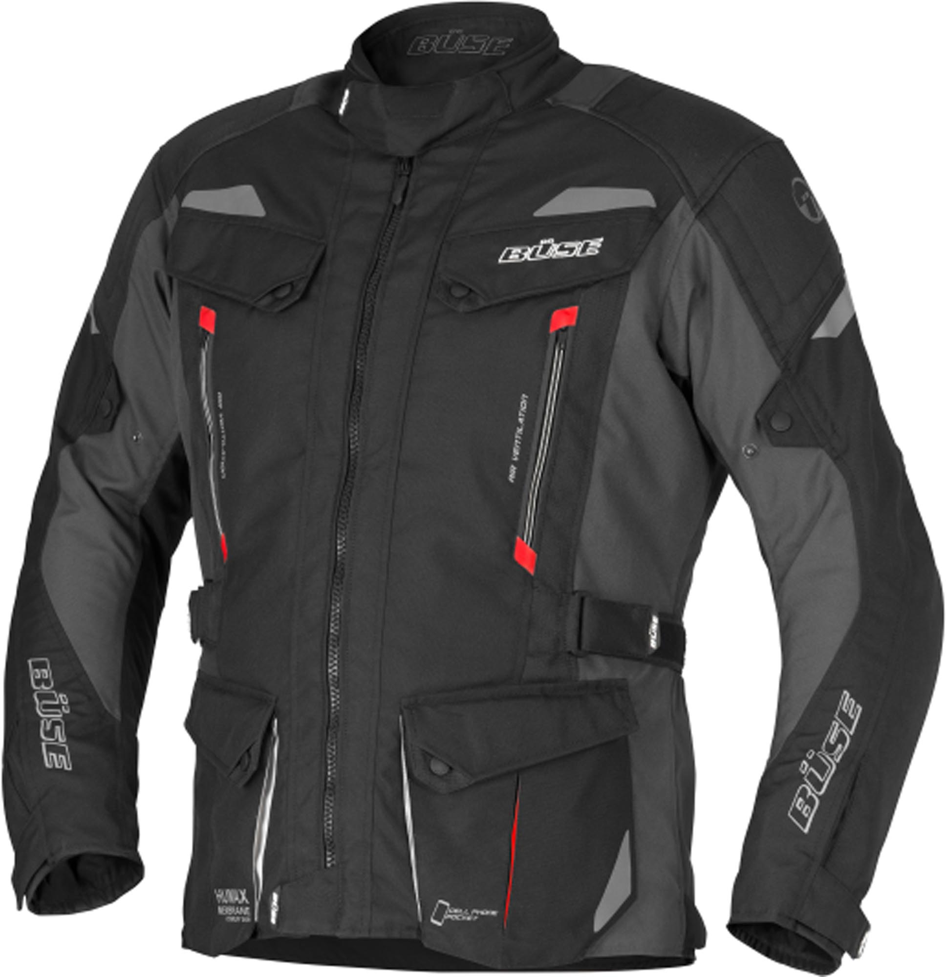 Büse Lago 3 Motorcycle Textile Jacket black Short 32 Figure 1