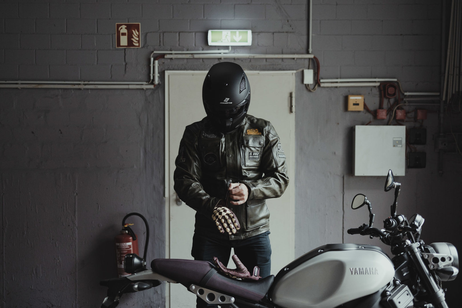 HolyFreedom Quattro Evolution Motorcycle Leather Jacket dark green XXL Figure 7
