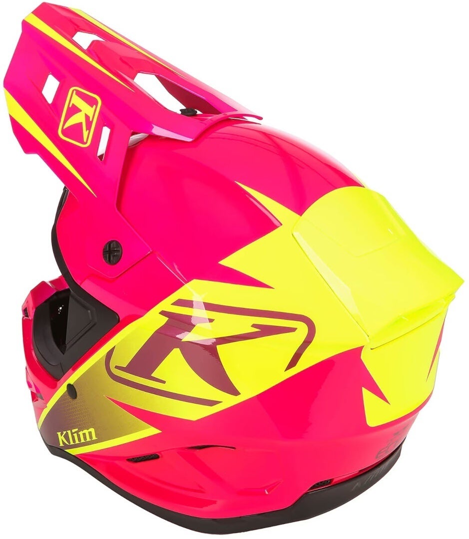 Klim T1 Freeride Casque de motoneige rose/jaune M (57/58) Figure 2