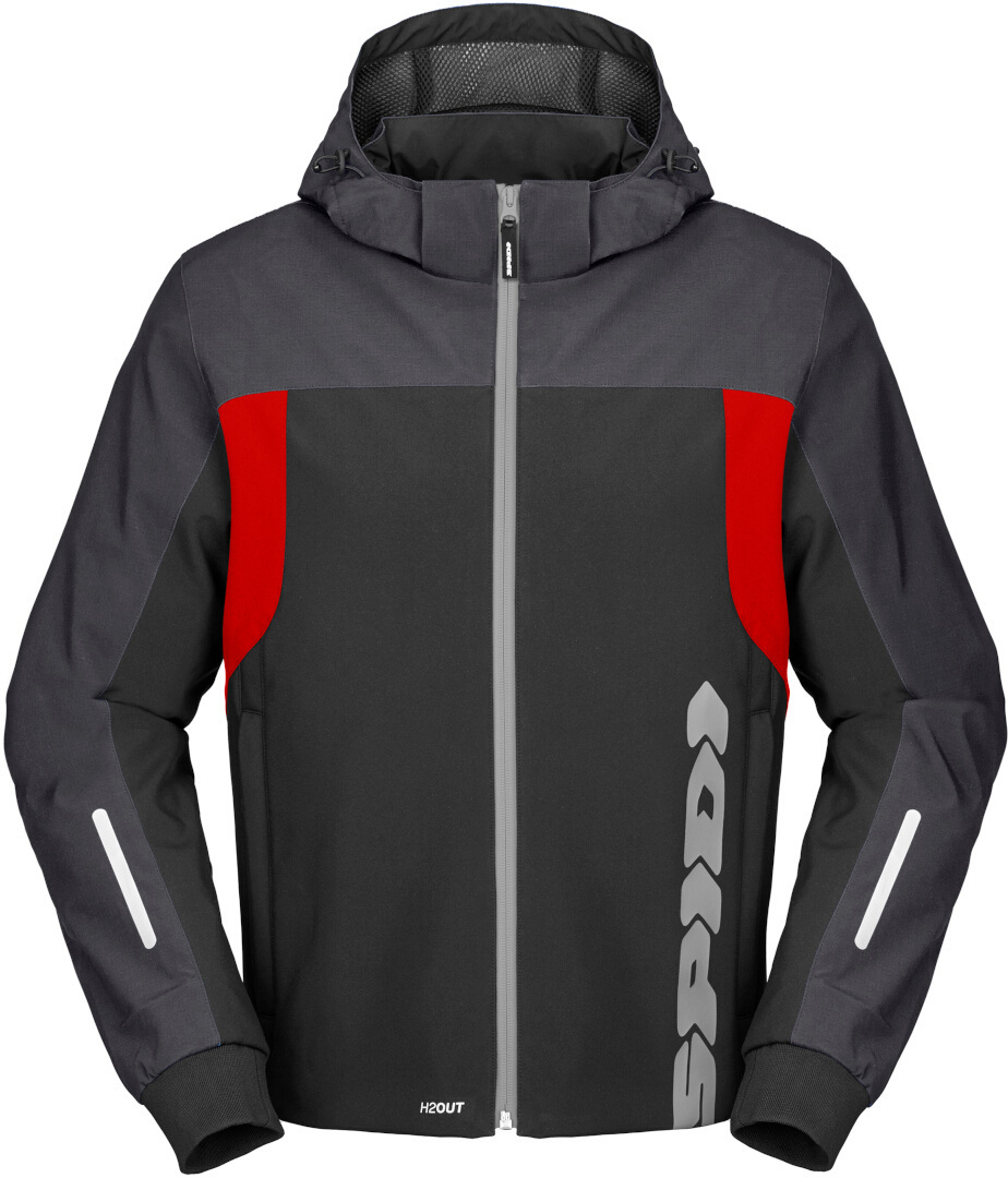 Spidi H2Out II Hanorac impermeabil pentru motocicletă Negru/Roșu L Figura 1