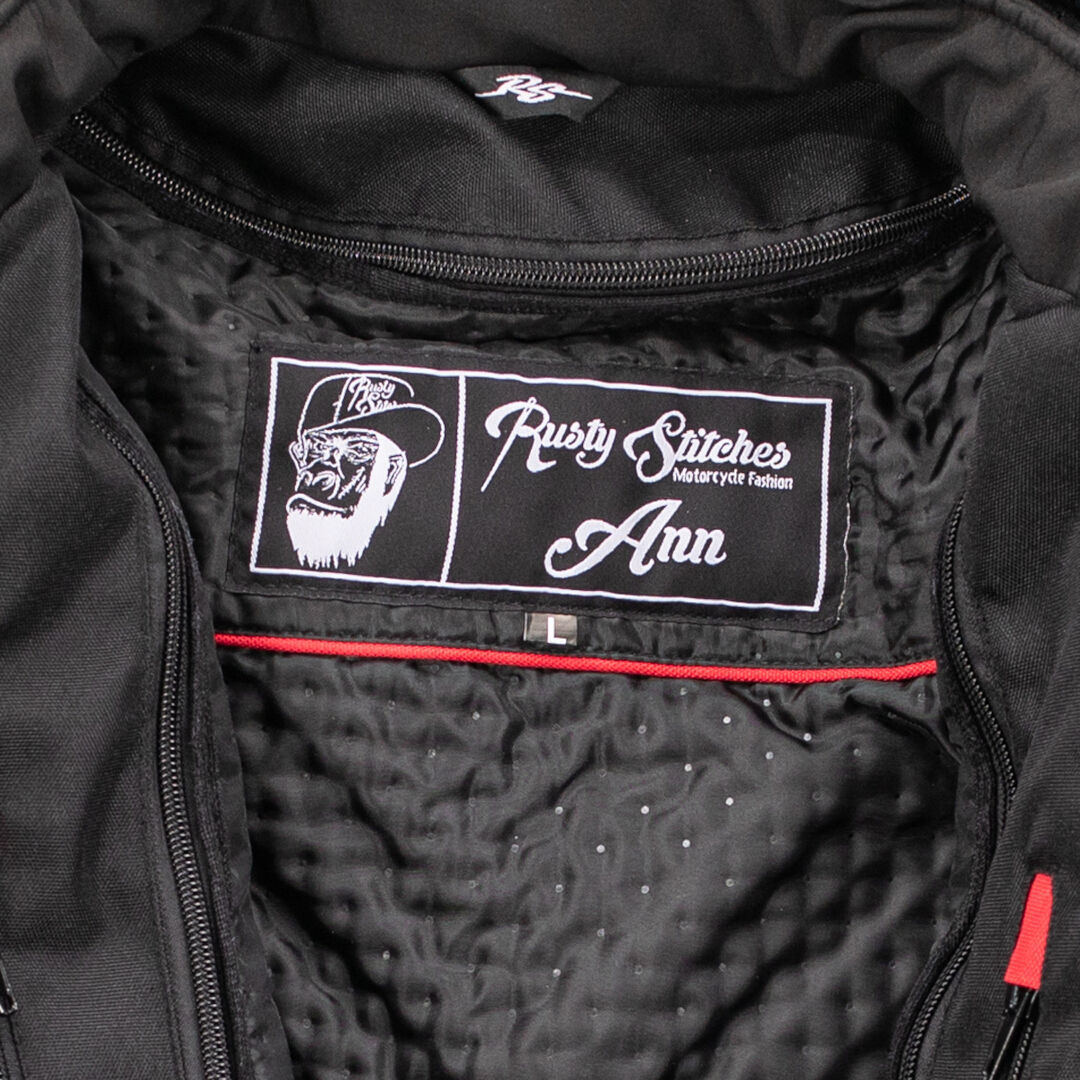 Rusty Stitches Ann Ladies Motorcycle Textile Jacket black/shimmer 44 Figure 4