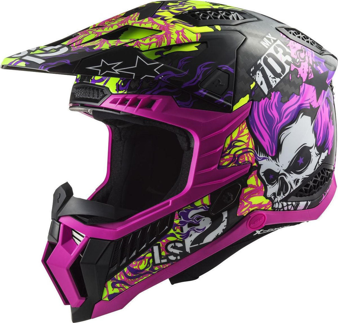 LS2 MX703 X-Force Fireskull Carbon Motorcross helm M (57/58) Figuur 1