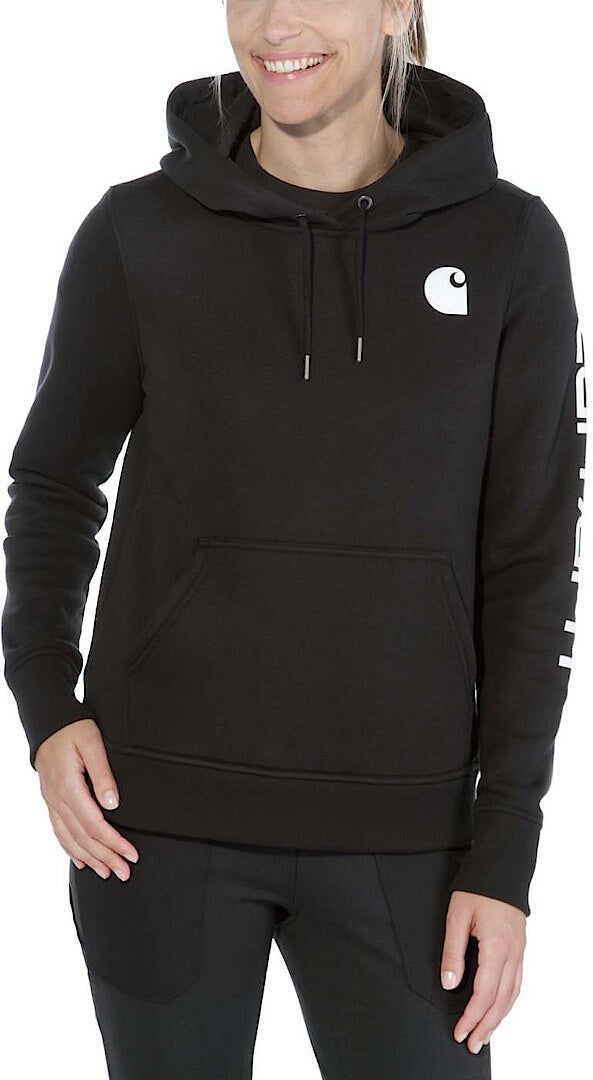Carhartt Clarksburg Logo Hættetrøje til damer Sort M Figur 3