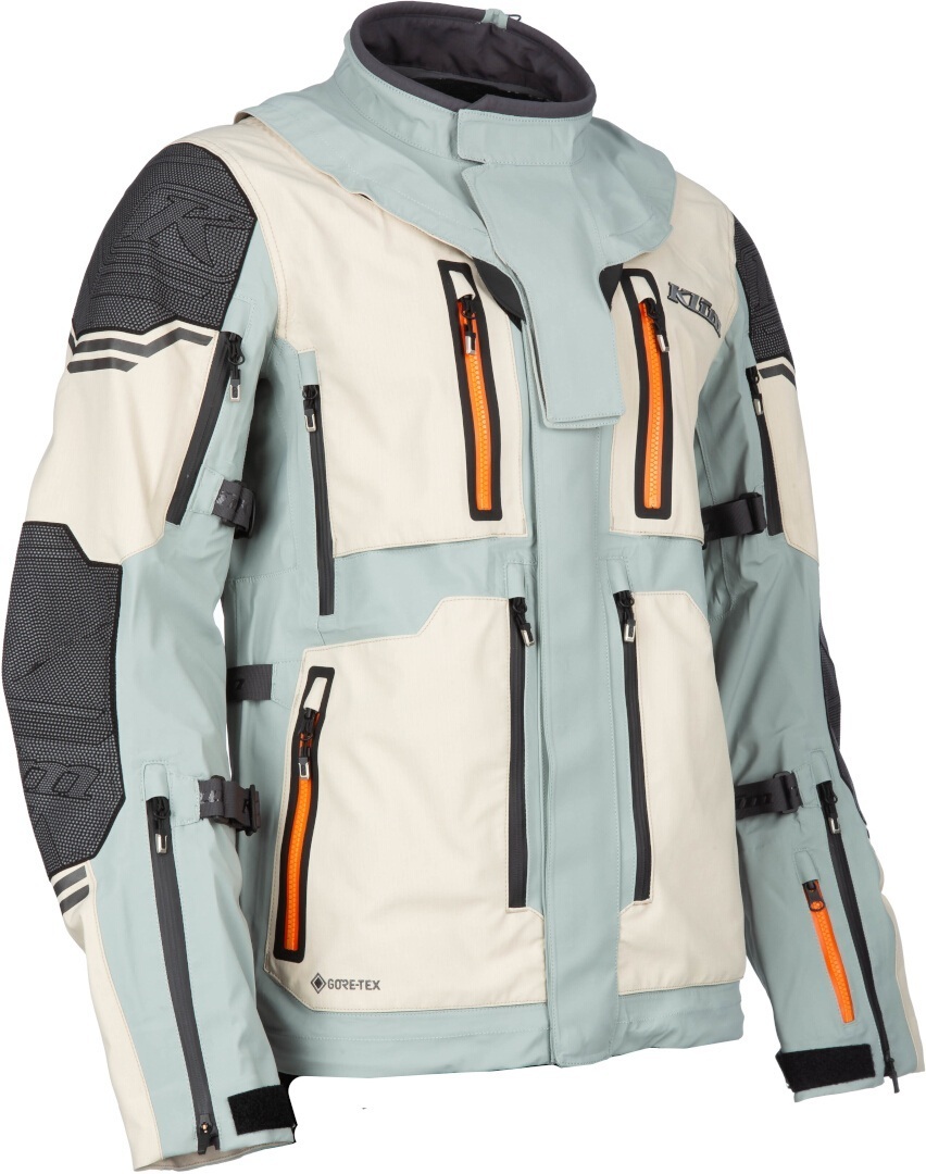 Klim Adventure Rally Gore-Tex Enduro Motorcykel Textil Jacka grå/mint/orange S Figur 3