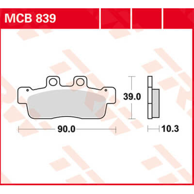 TRW Lucas Bremsbelag MCB839 Figur 1
